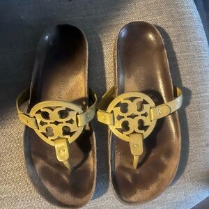 Tory Burch Miller Cloud Yellow leather Sandals